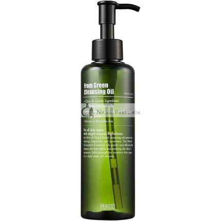 PURITO Zelený Čistiaci Olej s Piatimi Esenciálnymi Prírodnými Olejmi - 200 ml