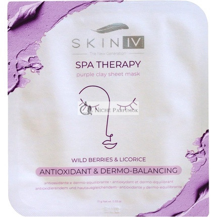 Skin IV Kórejská Kozmetika Antioxidant & Dermo-Balancing Fialová Hlinená Maská 15g