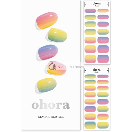 ohora Polovične Zdravé Gélové Nechty N Pastel, 2 Prípravných Podložiek, Nechty Súbor a Drevená Tyčinka,