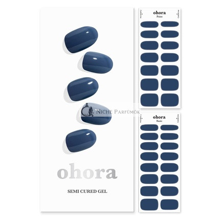 ohora Polovične liečené gélové nechtové pásky N krémová indigo