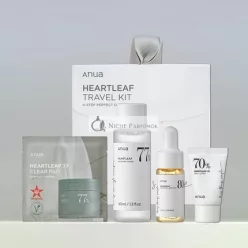   Anua Heartleaf Smoothing Trial Korejský Kit Cestovní Velikost Dárková Sada s Heartleaf 77 Clear Pad Heartleaf77% Smoothing Toner a Daily Lotion Heartleaf 80 Moisture Soothing Ampoule Korejská Péče o Pleť