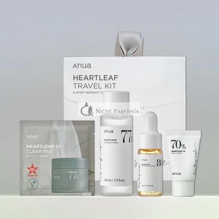 Anua Heartleaf Smoothing Trial Korejský Kit Cestovní Velikost Dárková Sada s Heartleaf 77 Clear Pad Heartleaf77% Smoothing Toner a Daily Lotion Heartleaf 80 Moisture Soothing Ampoule Korejská Péče o Pleť