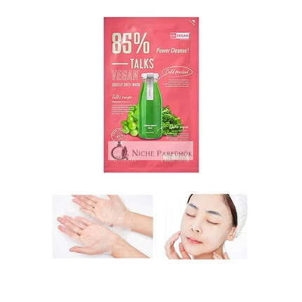 MISSHA Talks Vegan Squeeze Sheet Mask Power Cleanse Vegán Maska na Tvár pre Nečistú Pleť, 1 ks