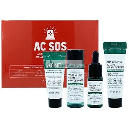 SOME BY MI Aha.Bha.PHA 30Days Starter Limited Edition 4 Pcs Set - Miracle AC SOS Kit