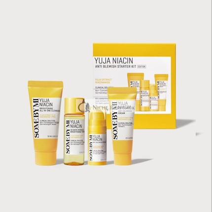 SOME BY MI Yuja Niacin Anti Blemish Štartovací balíček Čistiaci prostriedok 30 ml, Toner 30 ml, Sérum 10 ml, Krém 20 ml