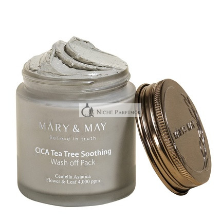 Mary&May CICA Teatree Upokojujúca umývacia maska 125g - Extrakt z Centella Asiatica, Tea Tree, Starostlivosť o póry, Úľava od problémov