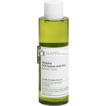 Mary&May Vegan CICA Tea Tree AHA PHA Toner Utišujúci a Upokojujúci, 200ml