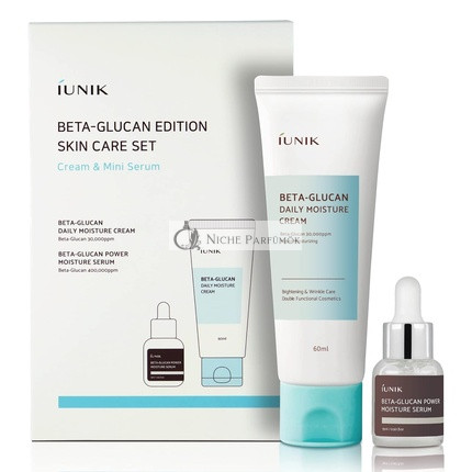 iUNIK Beta-Glucan Sada Krém 60ml, Mini Sérum 15ml - Hydratuje, Osviežuje a Posilňuje Pokožku s EWG-Zelenými Zložkami