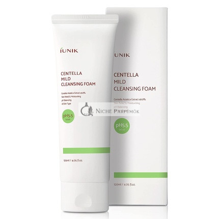 IUNIK Centella Mierne Penivé čistiace mlieko, 120 ml, 49,9% extrakt z Centella Asiatica