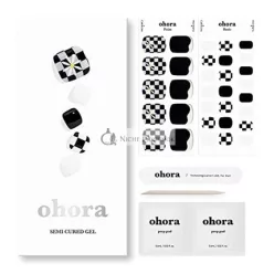   ohora Polovične liečené gélové pedikúrové prúžky - Checkmate, dlhotrvajúce, ľahko sa aplikujú a odstraňujú