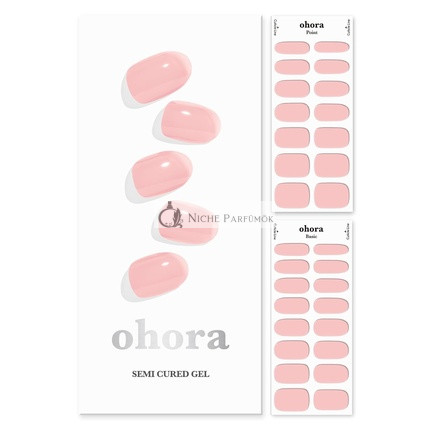 ohora Polovične uzdravené gélové pásky N Tint Baby - Funguje so všetkými lampami na nechty, Kvalita salónu, Dlhá výdrž, Ľahko sa aplikuje a odstraňuje - Obsahuje 2 prípravné podložky, pilník na nechty a drevenú tyčinku