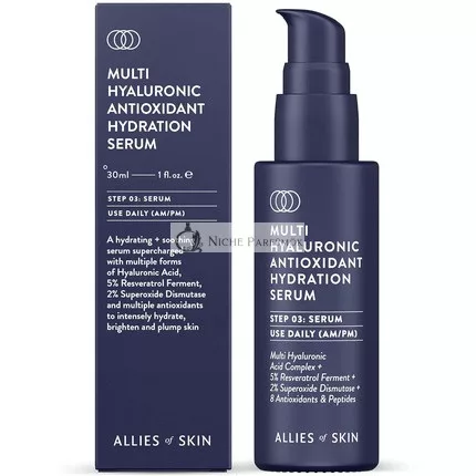 Allies Of Skin Multi Hyaluronic Antioxidant Hydratačné Sérum s Niacinamidom