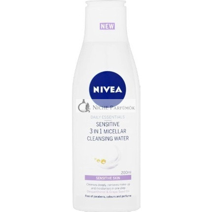 Nivea Denné Esenciálne Citlivé 3 v 1 Micelárna Čistiaca Voda, 200ml