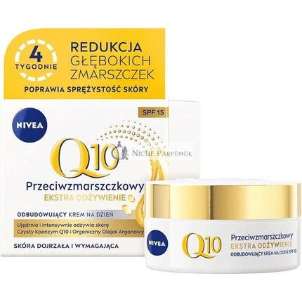 Q10 Power Protiwrinklový + Extra výživný Denný Krém, 50ml, SPF 15