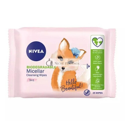 Nivea 3in1 Micelárne čistiace obrúsky na pleť, 25 ks