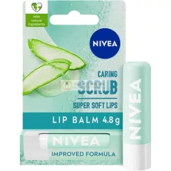   NIVEA 2in1 Aloe Vera Peeling na Perá 4.8g - Ošetrujúci Balzam na Perá s Aloe Verou a Vitamínom E, Jemne Exfoliuje pre Super Hladké Perá