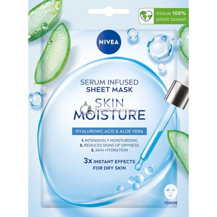 NIVEA HYDRATAČNÁ Ústna Maska s Hydratačným Sérum Tichý Odtieň Clematis Modrá