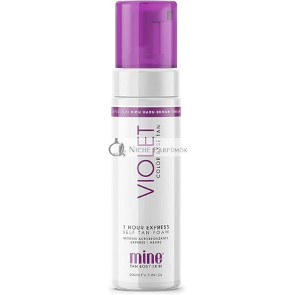 MineTan Dark Fake Tan Mousse Violet 1 Hodinový Express, 200ml