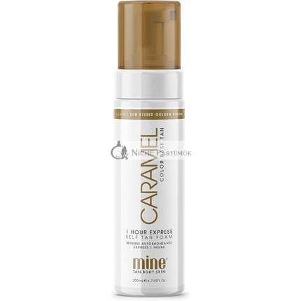MineTan Stredný Falošný Opálenie Mousse Karamel 1 Hodinový Expresný Samoopaľovací Mousse, 200ml