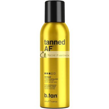 b.tan Najtmavší samoopaľovací sprej, Tanned AF bronzujúci sprej, 200ml
